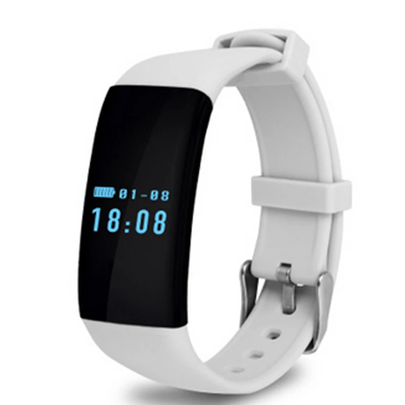 Boorui D21 браслет Bluetooth 4,0 fitband монитор сердечного ритма Смарт-часы Smartband браслет для IOS и Android с OLED Дисплей - Цвет: White D21