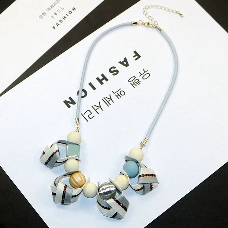 

YDGY New Style Fashionable Temperament Gold Bronzing Color Stripe Weaving Garment Accessories Necklace Female Clavicle Chain Man