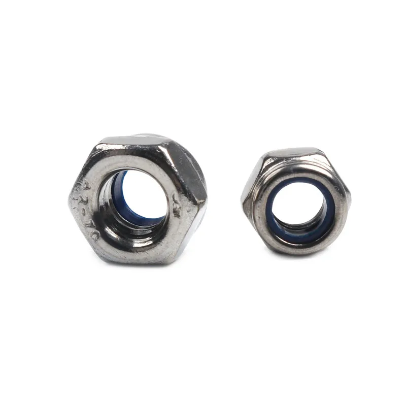 

50PC M3 M4 M5 M6 Locknut Slip Nylon Hex Nut DIN985 Galvanized Carbon Steel Self-locking Nut Lock Nut