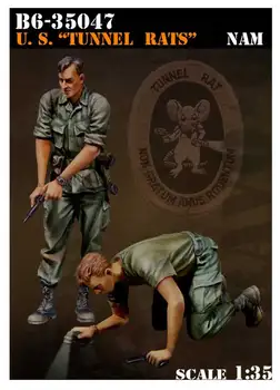 

Scale Models 1/35 US Tunnel Rats include 2 figure uncolor Resin Model