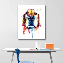 Laeacco Dog Watercolor Painting Modern Pictures Wall Art Cuadros Poster and Print Painting Graphic Home Decor for Living Room Laeacco Dog Watercolor Painting Modern Pictures Wall Art Cuadros Poster and Print Painting Graphic Home Decor for Living Room