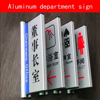 

not fade not rust Aluminum department sign Custom-made information letter and number for company door plates