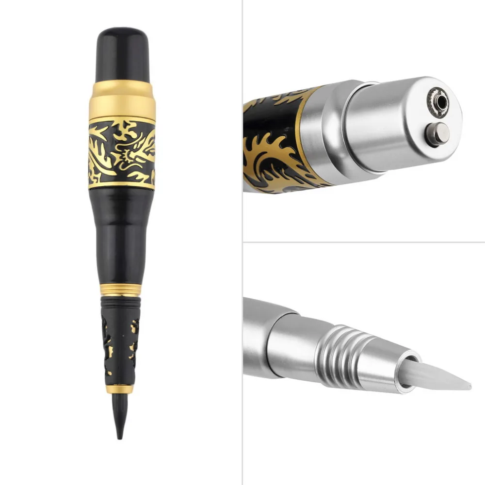 

Professional Permanent Makeup Tattoo Eyebrow Pen Machine 50 Needles Tips Power Supply Set US Plug New