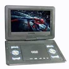 13.8 inch slim portable DVD player VCD with screen supports USB EVD card and HD TV input AV output 270 Degree Rotation