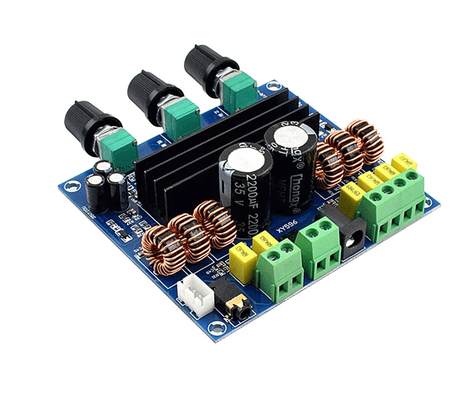 AIYIMA 2,1 Amplificador TPA3116D2 высокомощные Цифровые усилители аудио доска сабвуфер домашний усилитель 2x80 Вт+ 100 Вт DC 24 В