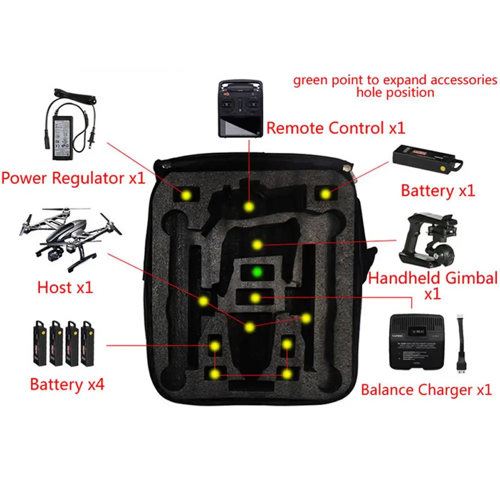YUNEEC Drone Q500 Safety Protection Backpack Typhoon Quadcopter Dedicated Carry Case Nylon Waterproof Standard Accessories Bag