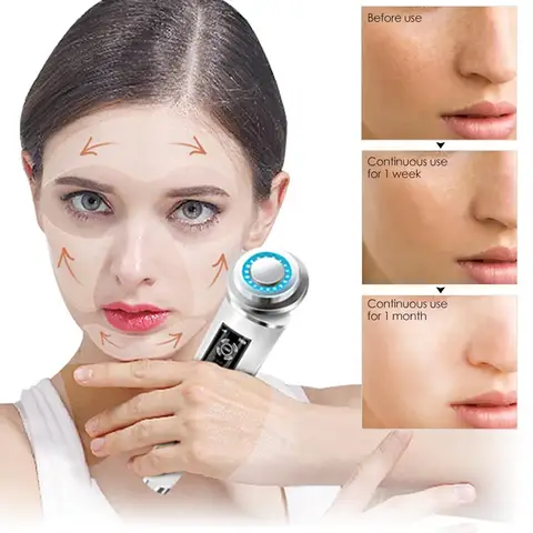 Branqueamento de Limpeza Instrumento de Beleza Cuidados com a Pele Colorido Levou Facial Limpeza Profunda Lifting Massageador Elétrico Dispositivo Luz