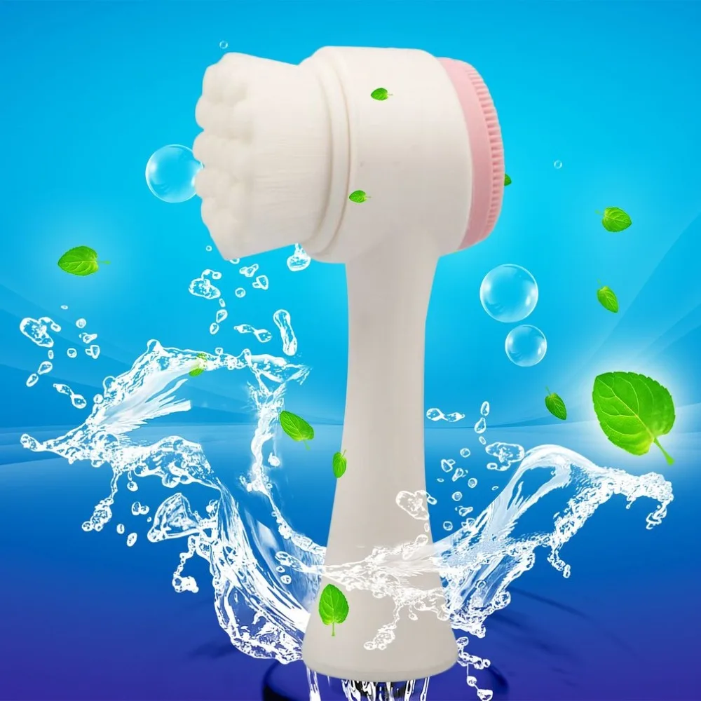 3D Face Cleaning Massage Tool Facial Vibration Skin Care Brush Double Sides Silicone Facial Cleansing Brush Portable Size 3D Face Cleaning Massage Tool Facial Vibration Skin Care Brush Double Sides Silicone Facial Cleansing Brush Portable Size