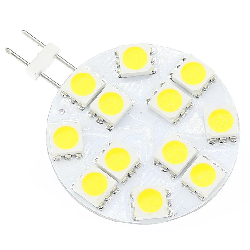 Светодиодный G4 лампа SMD 12 В 12 Светодиодный 5050SMD 240-264LM 2,4 Вт круглая модель платы супер яркие новые модели 20 шт./партия