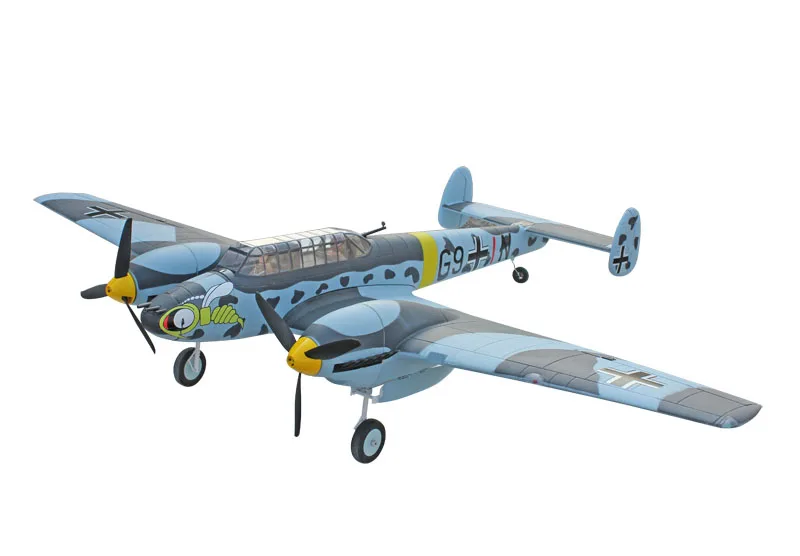 Dynam 1500MM Messerschmitt BF-110 Propeller RC RTF Plane W/ Motor Servos ESC Battery TH03645
