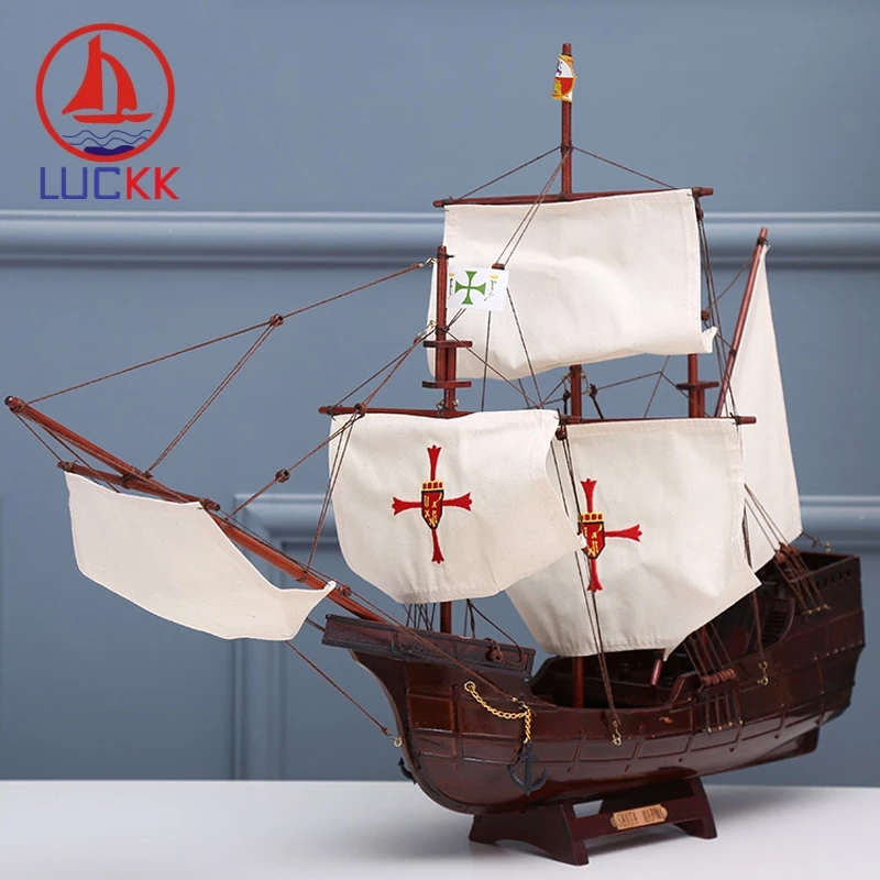 Классическая деревянная модель корабля LUCKK 70 см сделай сам Санта-Мария