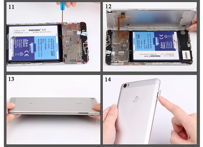 Nohon Mi Max Battery BM49 For Xiaomi Mi Max 4850mAh High Capacity Mobile Phone Replacement Batteries Free Tools Retail Package   (17)