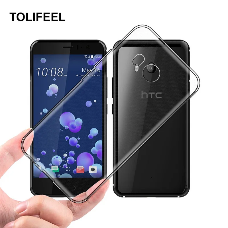 TOLIFEEL For HTC U11 Case Slim Luxury Silicone Cover Shockproof Soft TPU Transparent Phone Back Protection Shell |