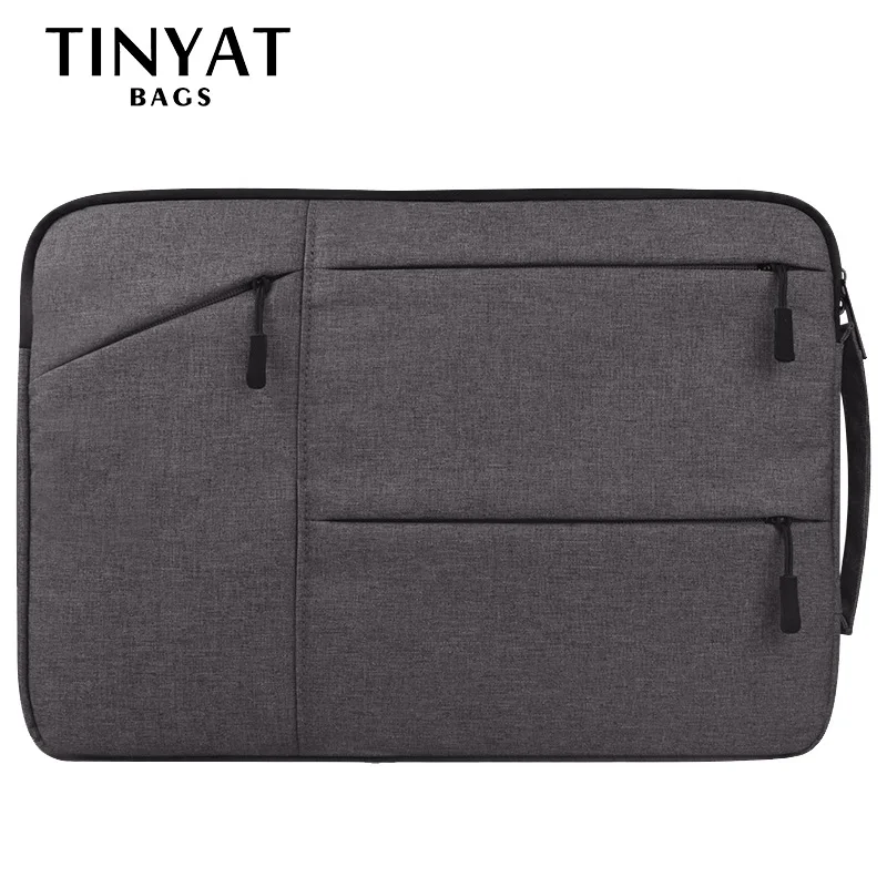 TINYAT брендовая полиэфирная Мужская Сумка водонепроницаемая мягкая ручка 15 дюймов