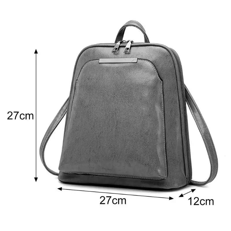 Винтажный кожаный рюкзак с масляным воском, женский рюкзак для путешествий, повседневный Школьный рюкзак на плечо для девочек-подростков, женский рюкзак mochila