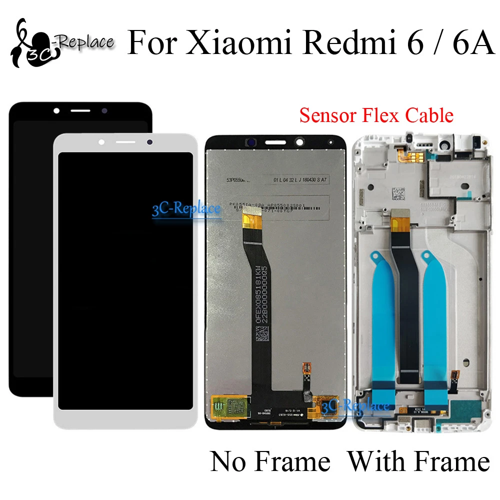 Para Xiaomi Redmi 6/6A Pantalla LCD Pantalla Táctil Digitalizador montaje marco/marco no
