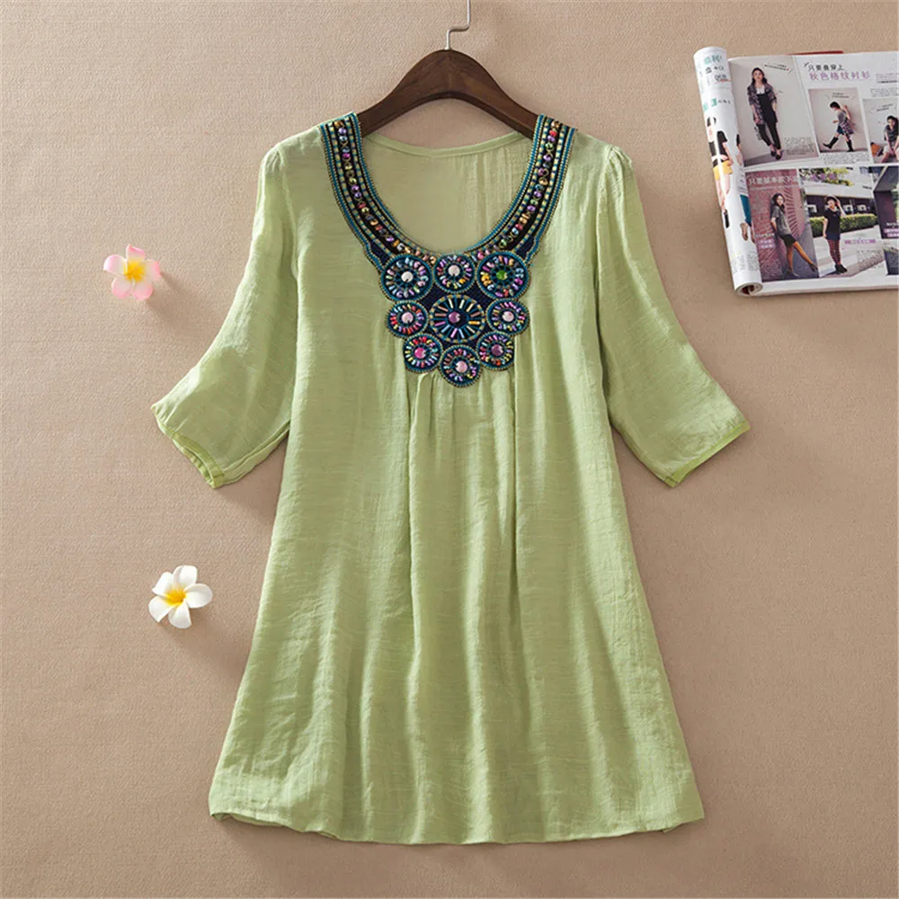 Autumn Women Blouse Plus Size 3XL Woman Clothing Autumn Brand Embroidery Blouse Shirt Casual Loose Oversized Top Chemise Femme (23)