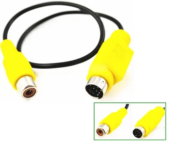 

100pcs lots Top quality 7 Pin S-video mini Din Male to RCA Female Cable adapter