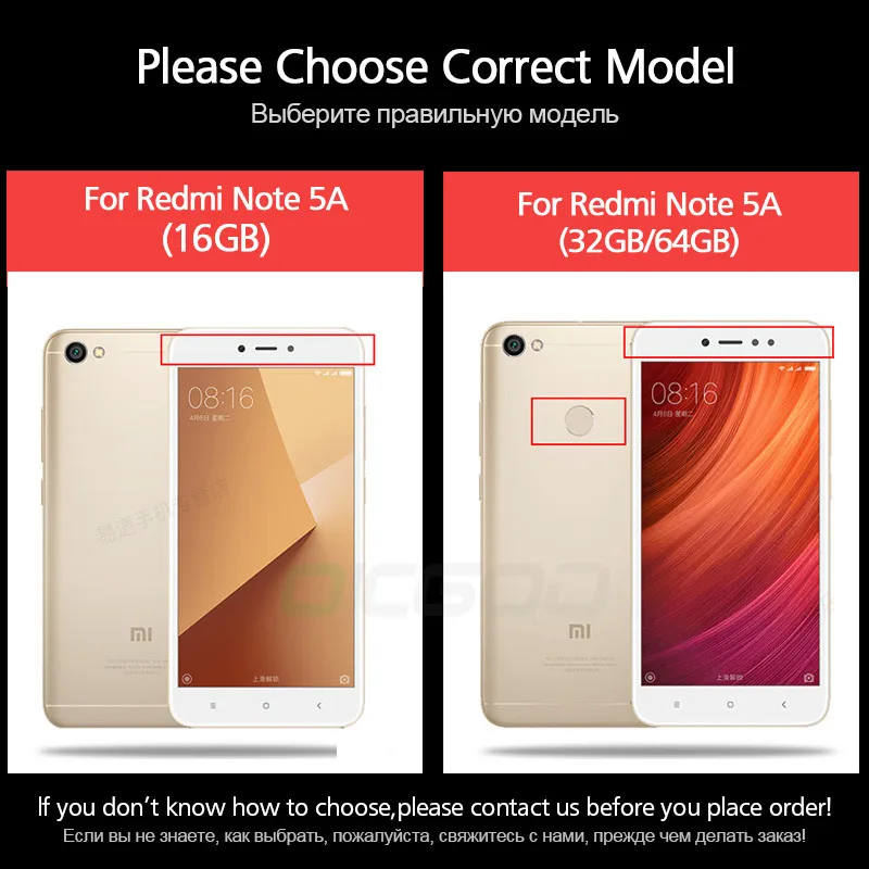 OICGOO 9H полное покрытие из закаленного стекла для Xiaomi Redmi 5A 4A Note защита экрана
