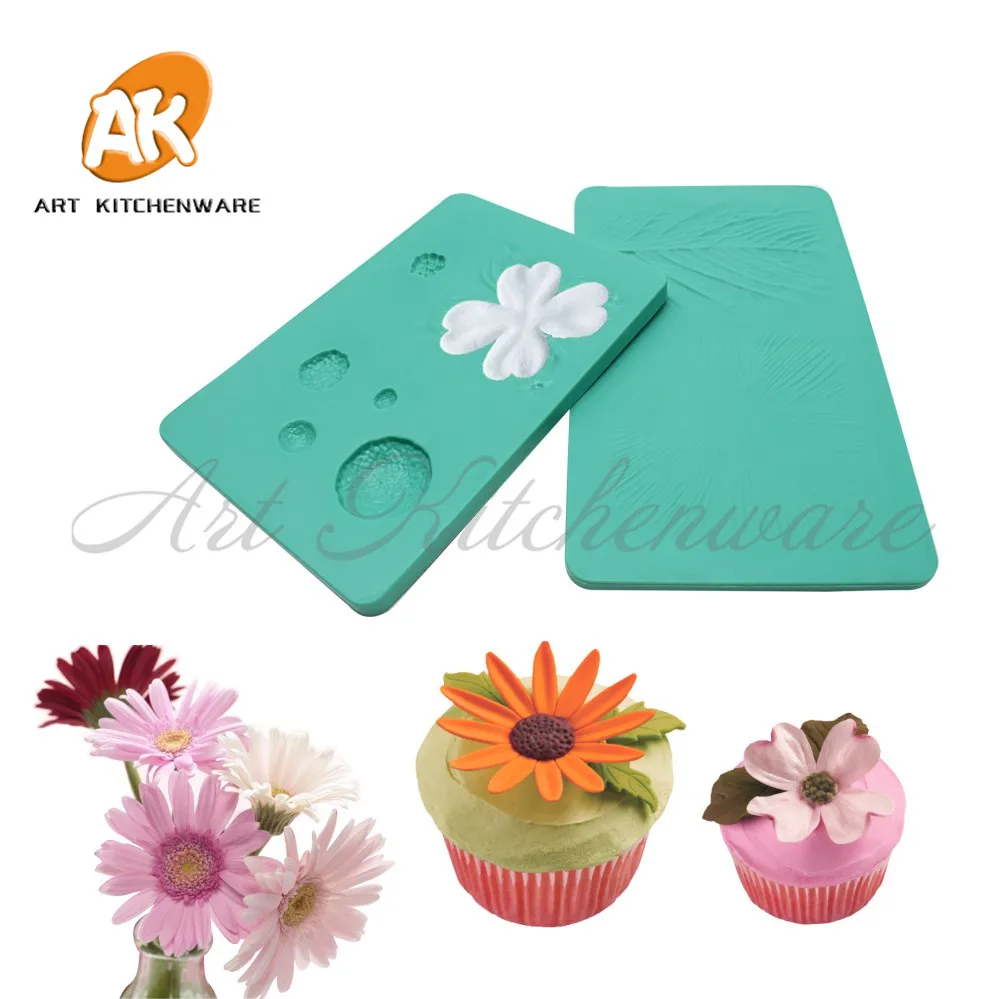 

Flower Veiner Mold Petal Sugar Paste Moulds Silicone Mould Leaf Vein Mold Fondant Cake Embossing Cake Decorating Tools Bakeware