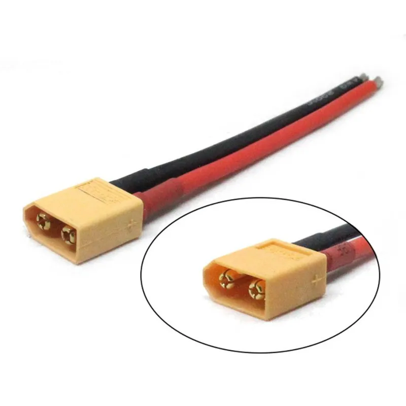 

2Pc XT60 Battery Male Female Connector Plug with Silicon 14 AWG Wire profesional Accessories for Remote Control drone Toy MM5