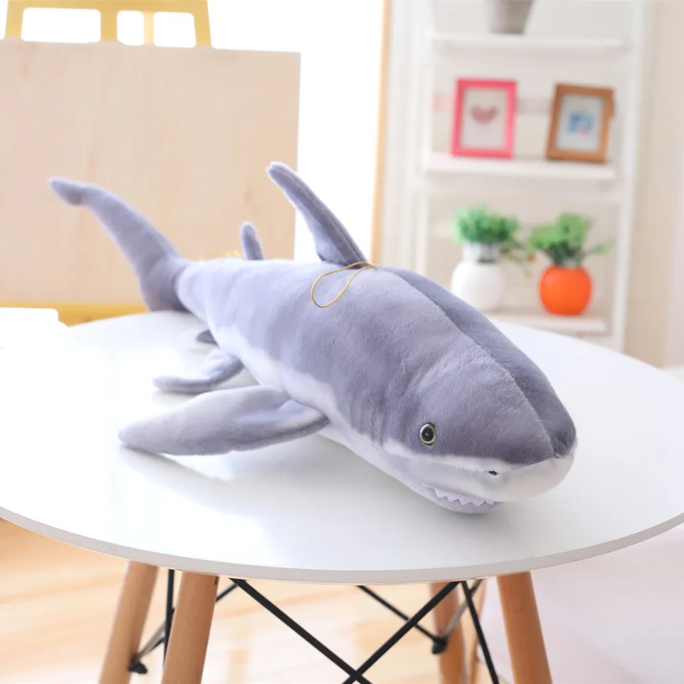 100 см имитация акулы реалистичное изображение плюшевая игрушка Мягкое Животное Мягкая кукла Шон океан рыба каваи Забавный подарок для ребенка девочка