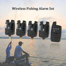 Lixada bezprzewodowy Alarm wędkarski zestaw ryby gryźć alarmów i odbiornika LED spławik na karpia Alert elektronicznych zgryz sygnalizacji urządzenie tanie tanio CN (pochodzenie) ---- Ryby dzwon alarm