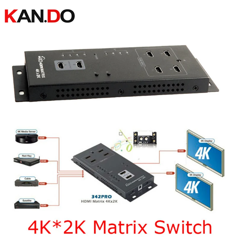 342 4x2 HDMI Matrix Switch with Remote Control,HDMI switch box support 1080P,4 input ports,2 output ports HDMI switch adapter 342 4x2 HDMI Matrix Switch with Remote Control,HDMI switch box support 1080P,4 input ports,2 output ports HDMI switch adapter