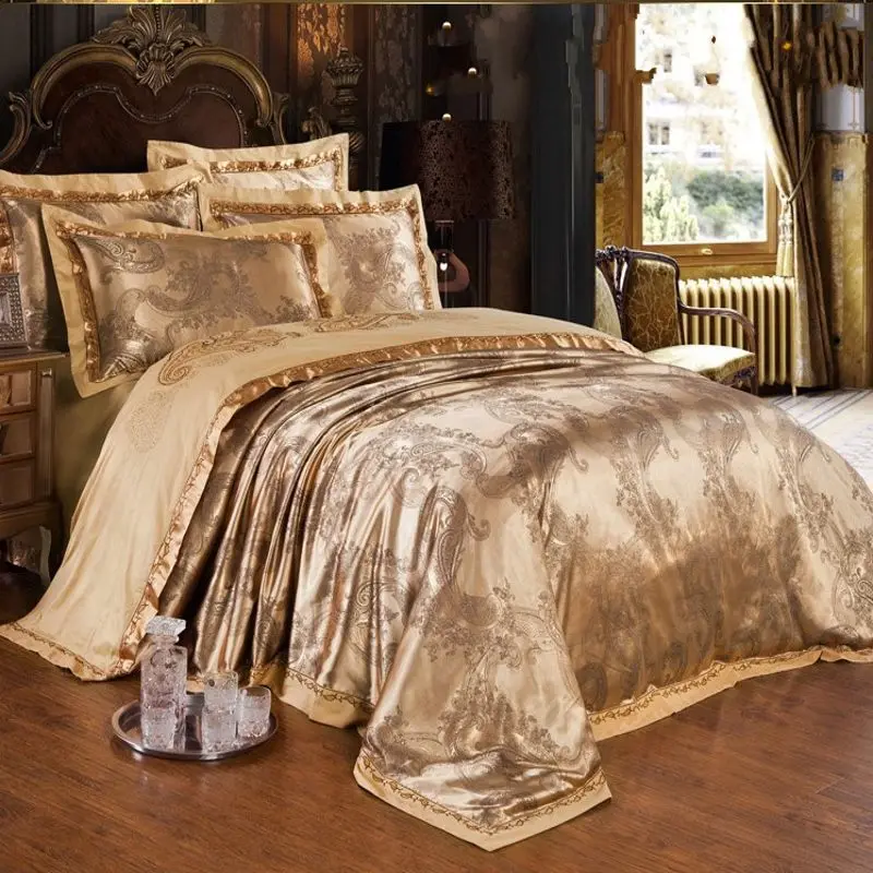 QUEEN 3 Pce Galaxy Jacquard Quilt Doona Duvet Cover Set