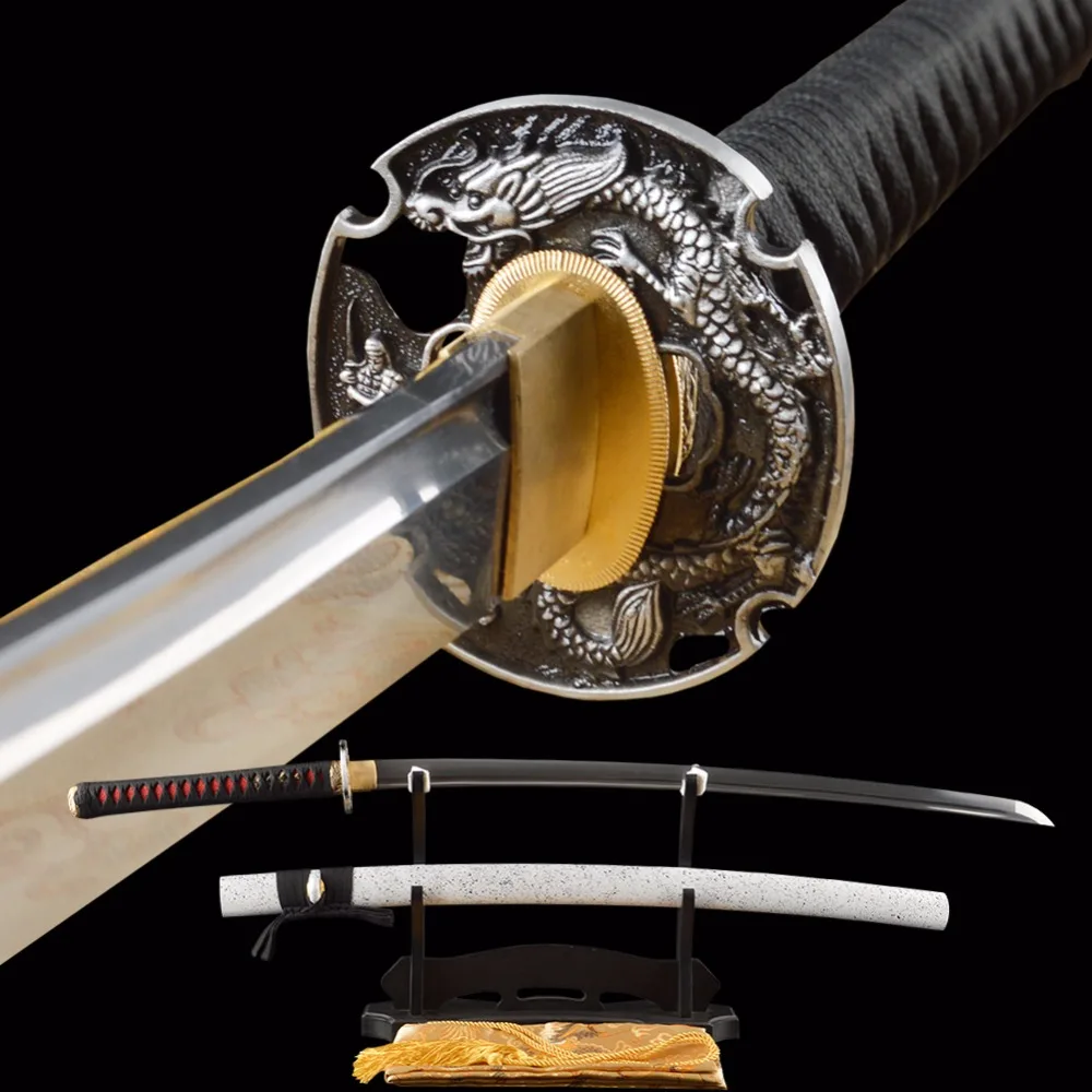 Iaido Training Japanese Samurai Katana Sword Damascus Folded Steel