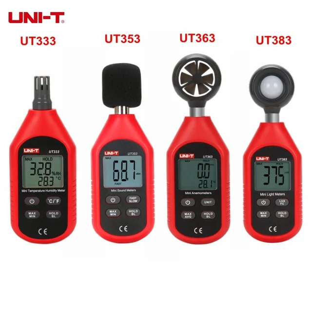 UNI-T Mini Light Meter Digital Luxmeter UT333 UT353 UT363 UT383 Thermometer Hygrometer Sound Level Anemometer | Инструменты