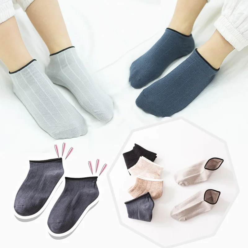 Children's Socks Kids Boys Girls Ankle Boat Short Cotton Ribbed Socks for Spring Summer Cuffed Teenager Student School Socks Children's Socks Kids Boys Girls Ankle Boat Short Cotton Ribbed Socks for Spring Summer Cuffed Teenager Student School Socks