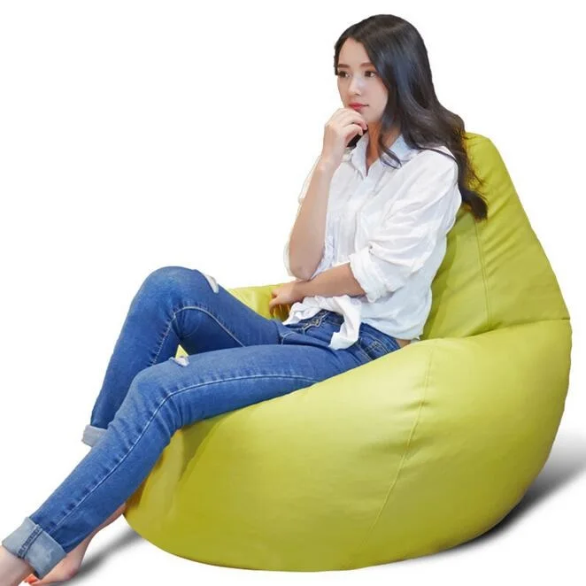 Cover only No Filler- back support bean bag lounger with stools