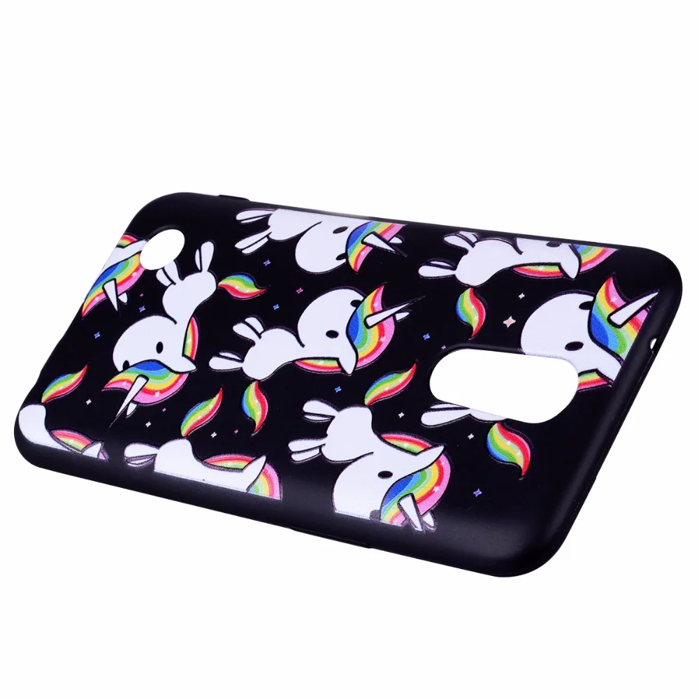 ARYIKUM الهاتف حالة ل etui LG K10 2017 ل LGK10 2017 3D سيليكون لطيف يونيكورن المحمول رقيقة غطاء ل LG K 10 2017 Fundas