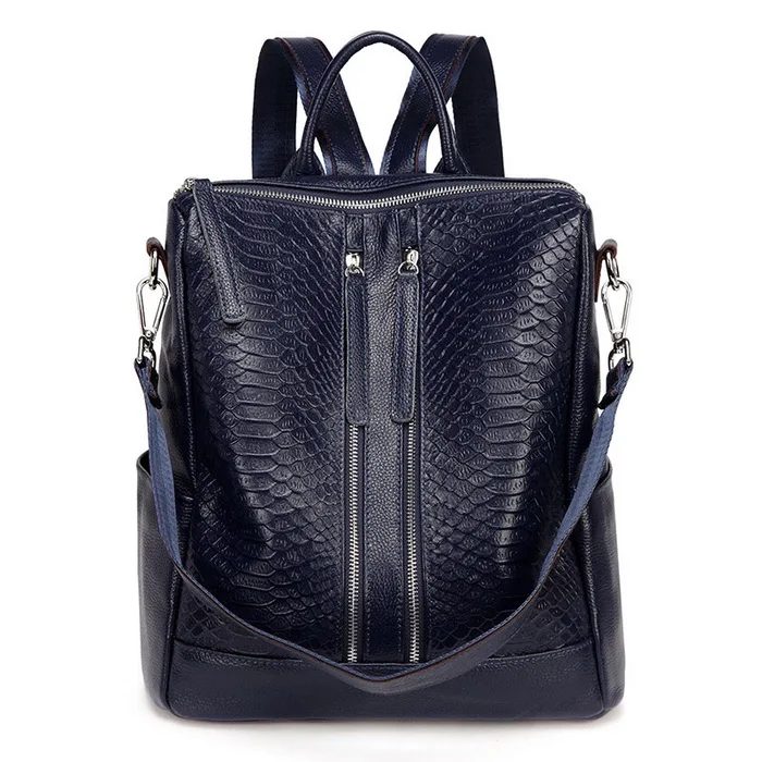 ZENCY 100% Genuine Leather Alligator Women Cowhide Classic Deign American Style Fashion Crocodile Women's Backpacks Designer Bag