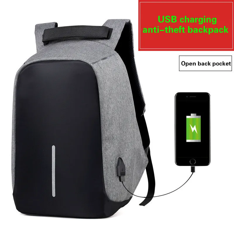 

LLJUNDUI 2019 new style fashion USB anti-theft travel backpack large capacity computer backpack student charging men's backpack