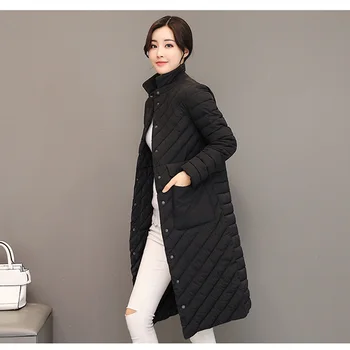 

Winter Jacket Female light Parka Coat Long hoodie Down Cotton Jacket Plus Size 3XL Long thick Parkas autumn Coat Jacket Women