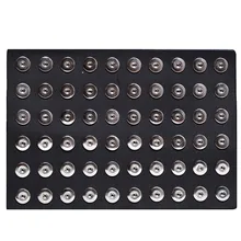 DPB18-60PC удобный и портативный 8,3 ''* 11,8'' черный дисплей из натуральной кожи PU для 18 мм кнопки ювелирные изделия Прямая