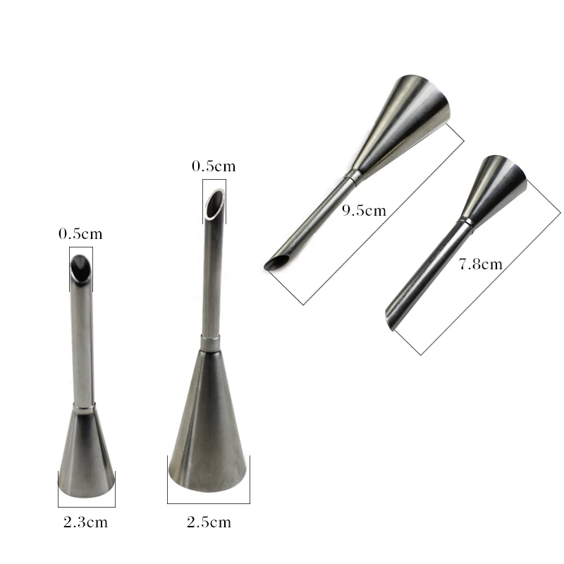 

2pcs Cream Icing Piping Nozzle Tip Stainless Steel Puff Nozzle Tip Set Pastry Decor Gift Sugarcraft Decorating Tool ZH057