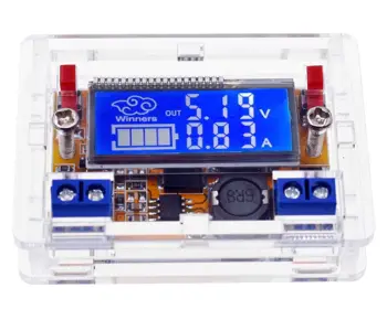 

DC-DC 5-23V To 0-16.5V 3A Adjustable Step-down Power Supply Module Voltage Current LCD Display Step Down Buck Regulator + Case