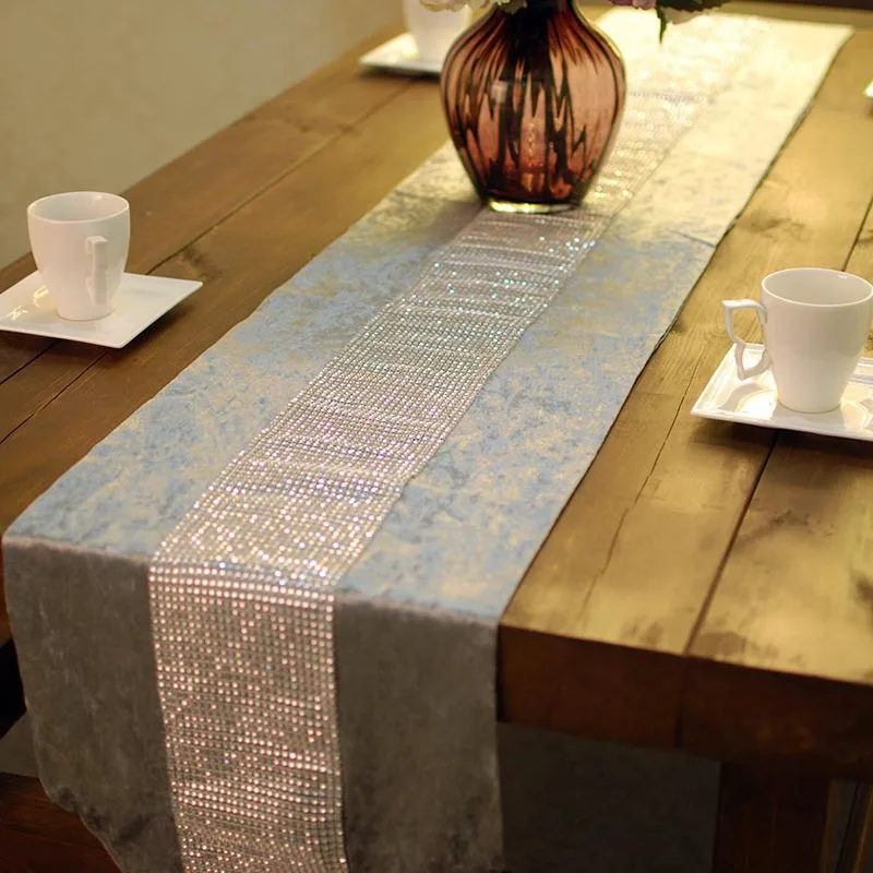 High end Sequin Flannel Table Runner Table Cloth wedding restaurant Home decor Decoration cover 33*200cm 1pcs price 4 colors High end Sequin Flannel Table Runner Table Cloth wedding restaurant Home decor Decoration cover 33*200cm 1pcs price 4 colors