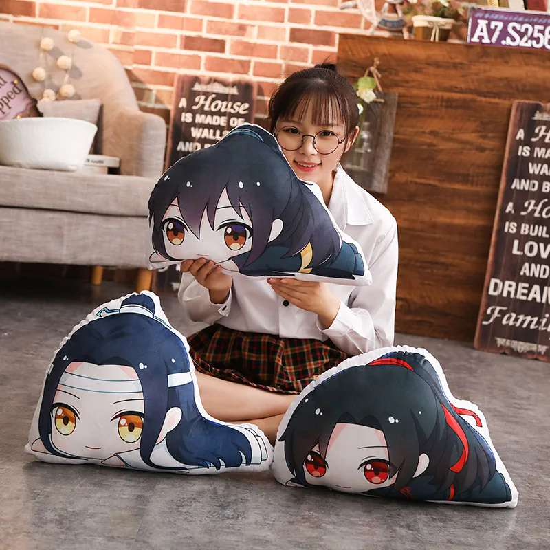 Pаспродажа 50 см Mo Dao Zu Shi мягкая игрушка подушка Wei Wuxian LanWangji мультфильм фигура Болстер Подушка вентиляторы подарок аниме вокруг