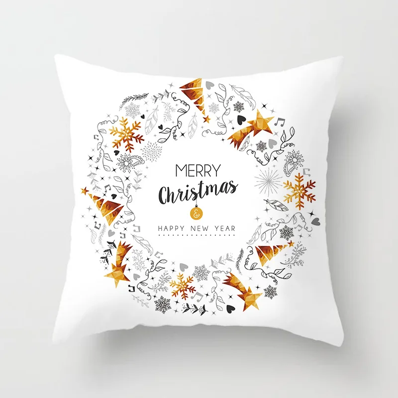 Европейская Рождественская наволочка для подушки белая Снежинка наволочка моющаяся полиэфирная наволочка для подушки Декор Наволочка для дивана