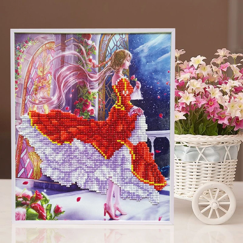 Cute Pretty Girls Puzzle Resin Sticker Wooden Frame Early Learning Education Puzzles For Children Girl Jigsaws Gift 25*30cm | Игрушки и