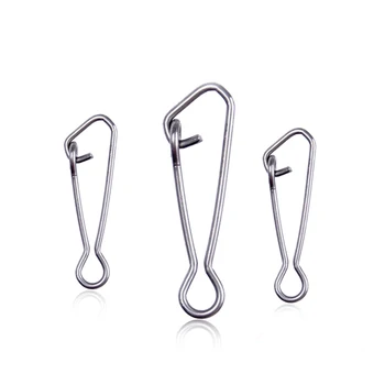 

Simpleyi 100pcs Fishing Swivels Rolling Rings Interlock Hook Lure Fishhook Snap Swivels Connector Tackle Bait holder Device