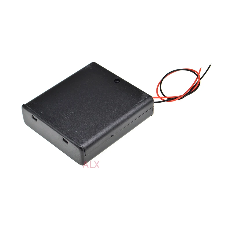 1pcs 6V Battery Holder Box Battery Box with 6/'/' Wire Lead 4* AA 4 x AA