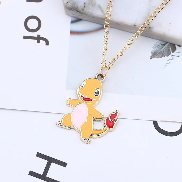 Neue Ankunft Pokemon Bulbasaur Charmander Squirtle Gold Kette Anhanger Halskette Bunte Ol Drop Japanischen Anime Unisex Halskette Pendant Necklaces Aliexpress