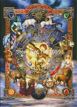 

Available Twelve Constellations Needlework Embroidery Package Cross Stitch Kit Factory Sale 18CT/16CT/14CT/11CT/9CT