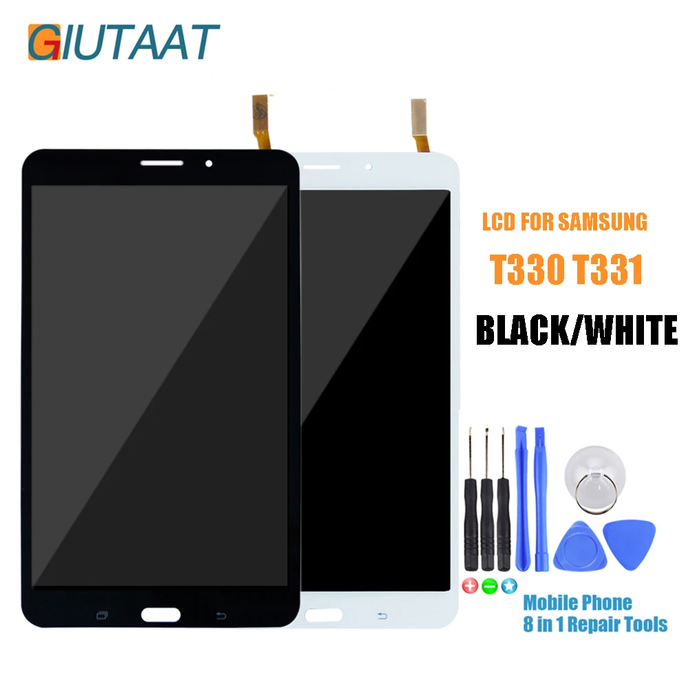 

Black/White New LCD display Front Glass Touch Screen Digitizer Assembly for Samsung Galaxy Tab 4 8.0 t330 T335 T331 with Tools