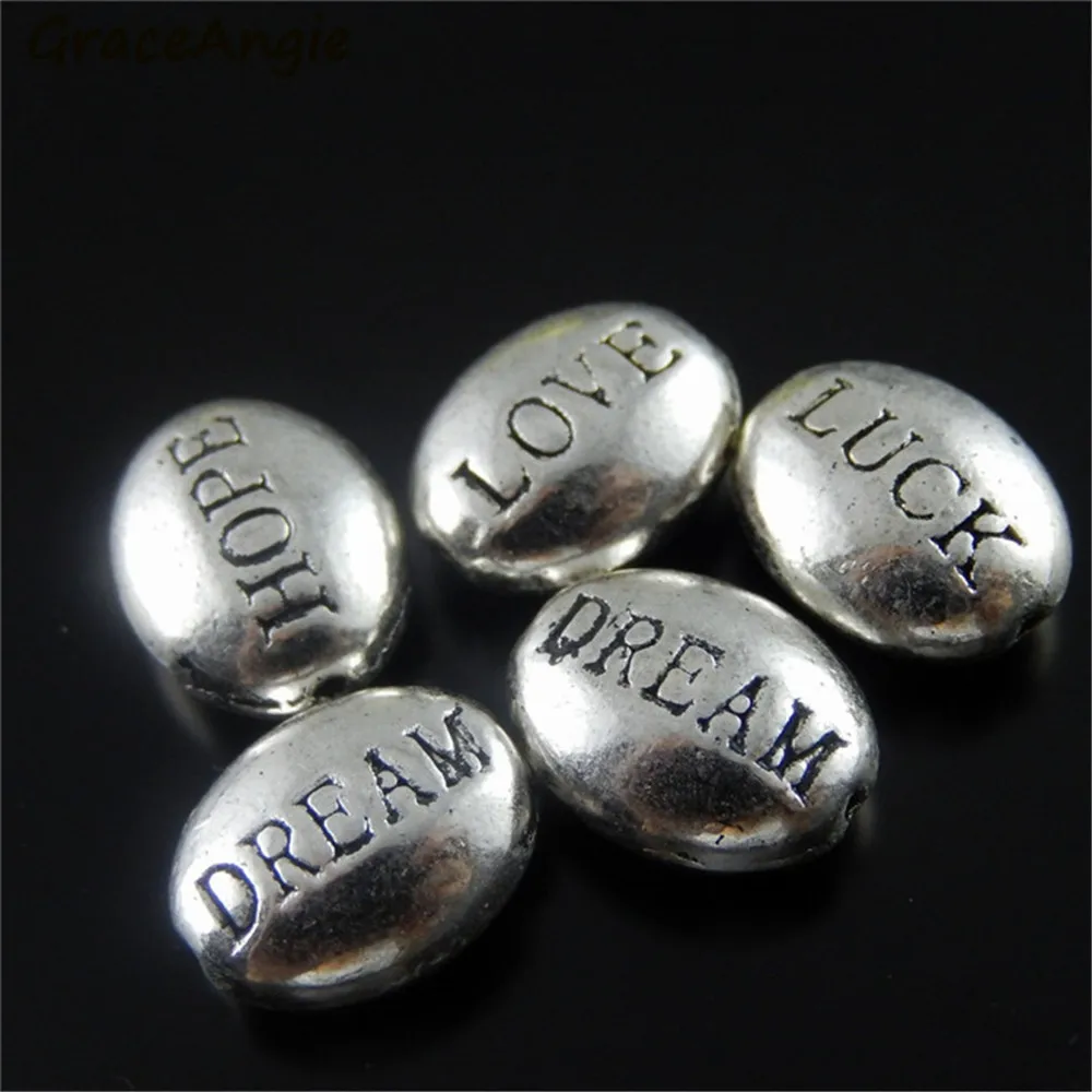Wholesale 10pcs Hot Sell New Design Mini Oval Letter Nameplate Charms Handmade Crafts Vintage Necklace Pendant Bracelet Top Hole | Украшения